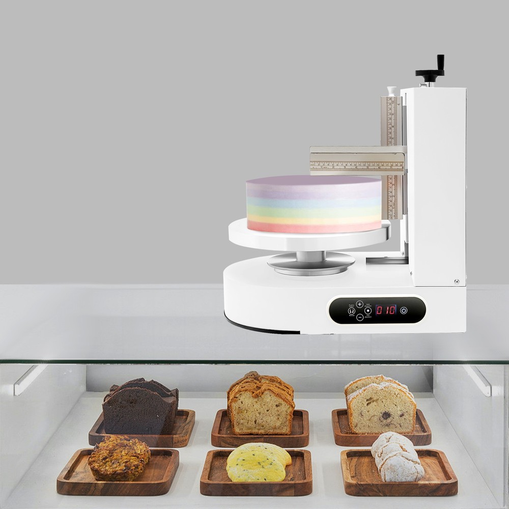 200W Decorating Machine 4-12in Auto Cake Icing Smoother Coating Scraping Machine