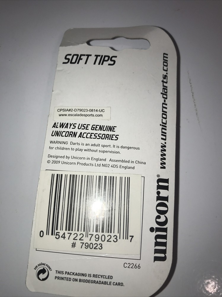 unicorn Soft Tips Contains 50 replacement tips for soft tip darts Black Red Val