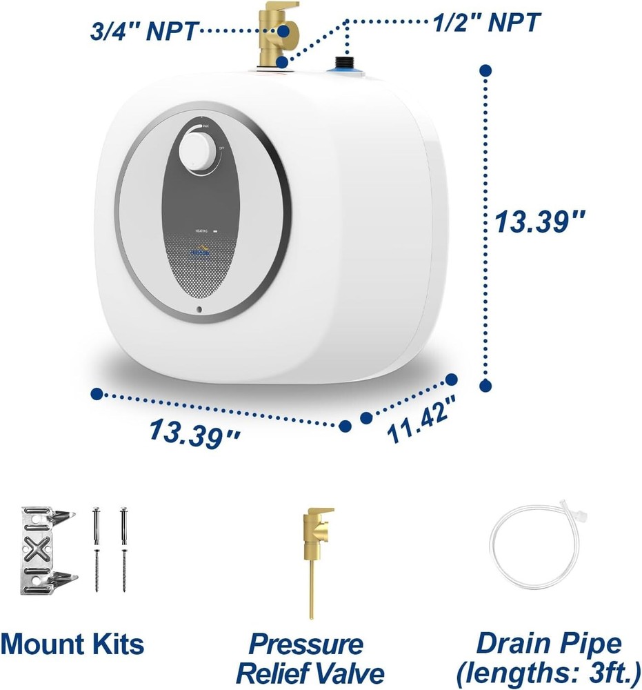 Electric Mini-Tank Water Heater - 2.5 Gallon Compact - 1440W - NIB