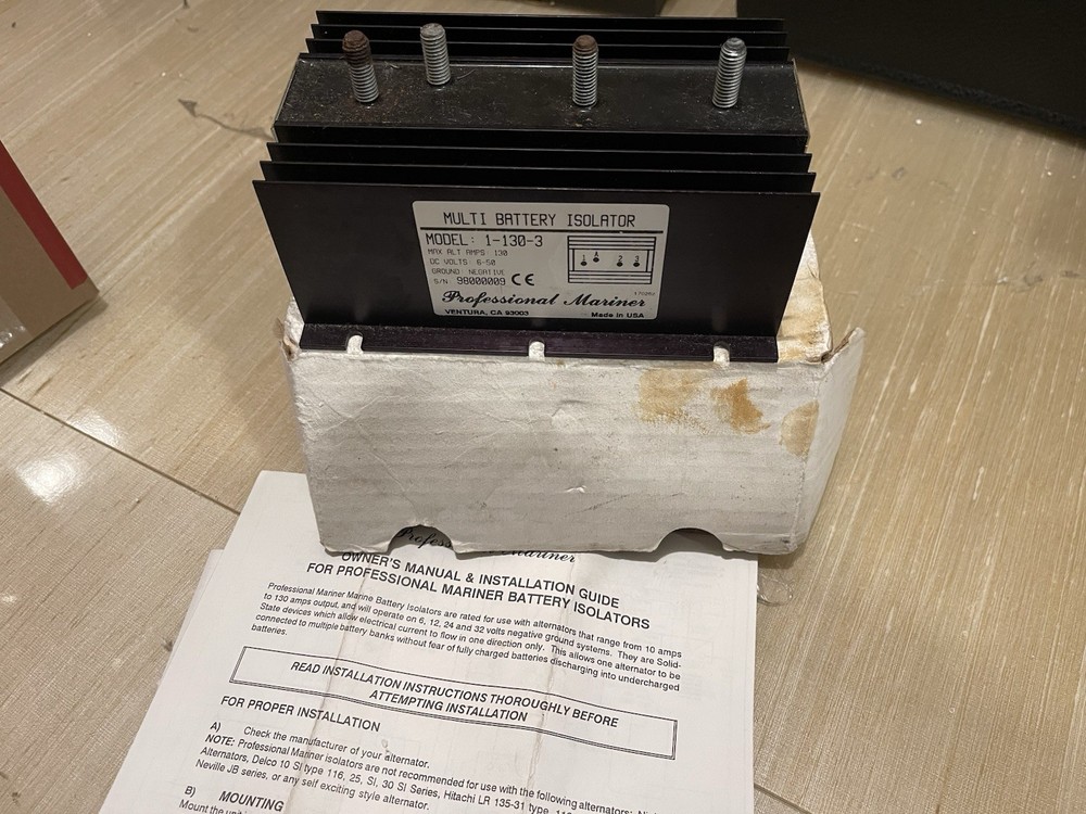ProMariner Multi Battery Isolator, 130A, Model 1-130-3