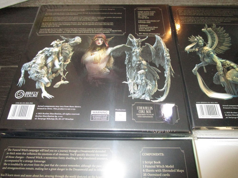 Etherfields Kickstarter Stretch Goals Harpy, She-Wolf, Sphinx, Witch Campaigns