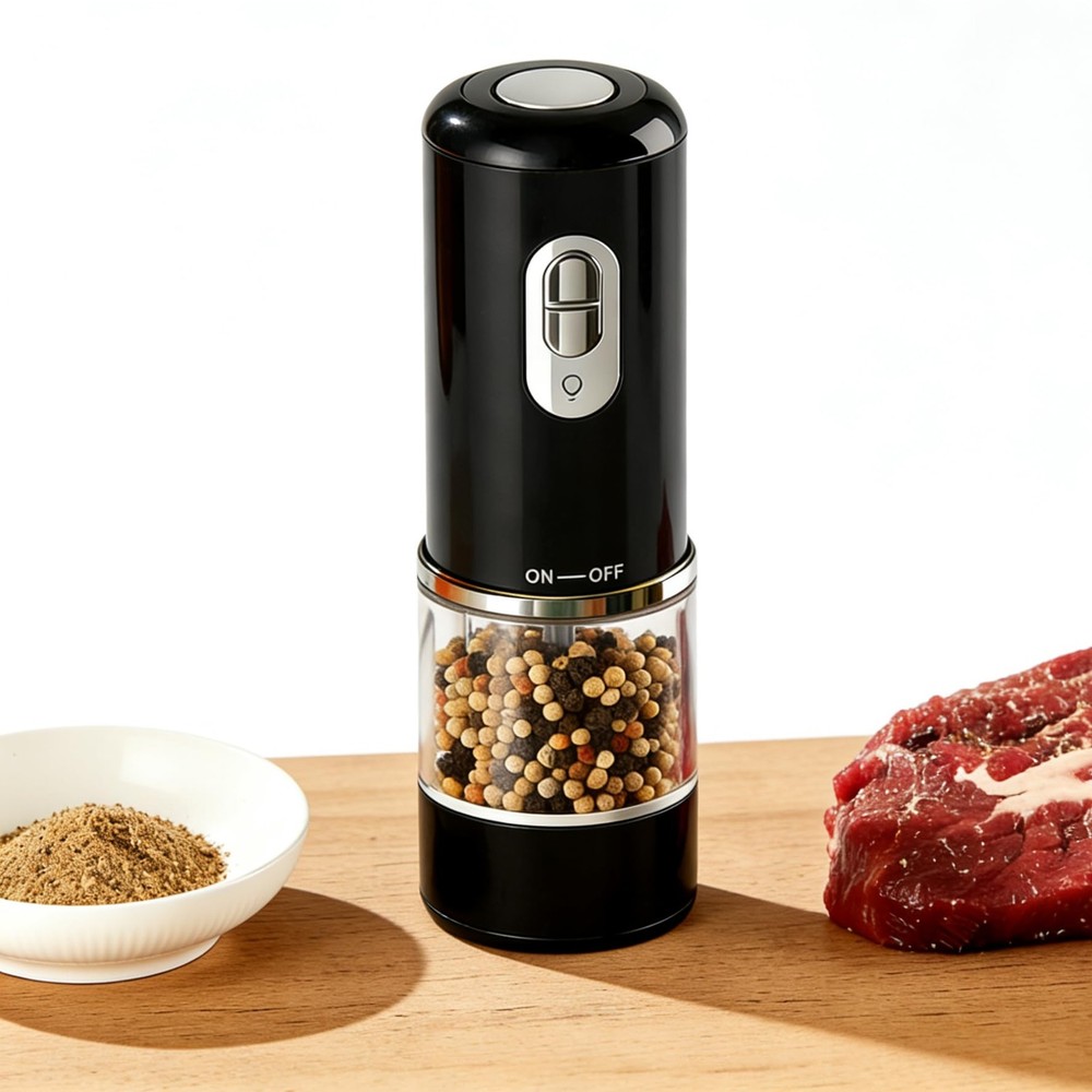 Pepper Grinder Mill Automatic Spice Grinder Rechargeable Salt Shaker Salt Mil...