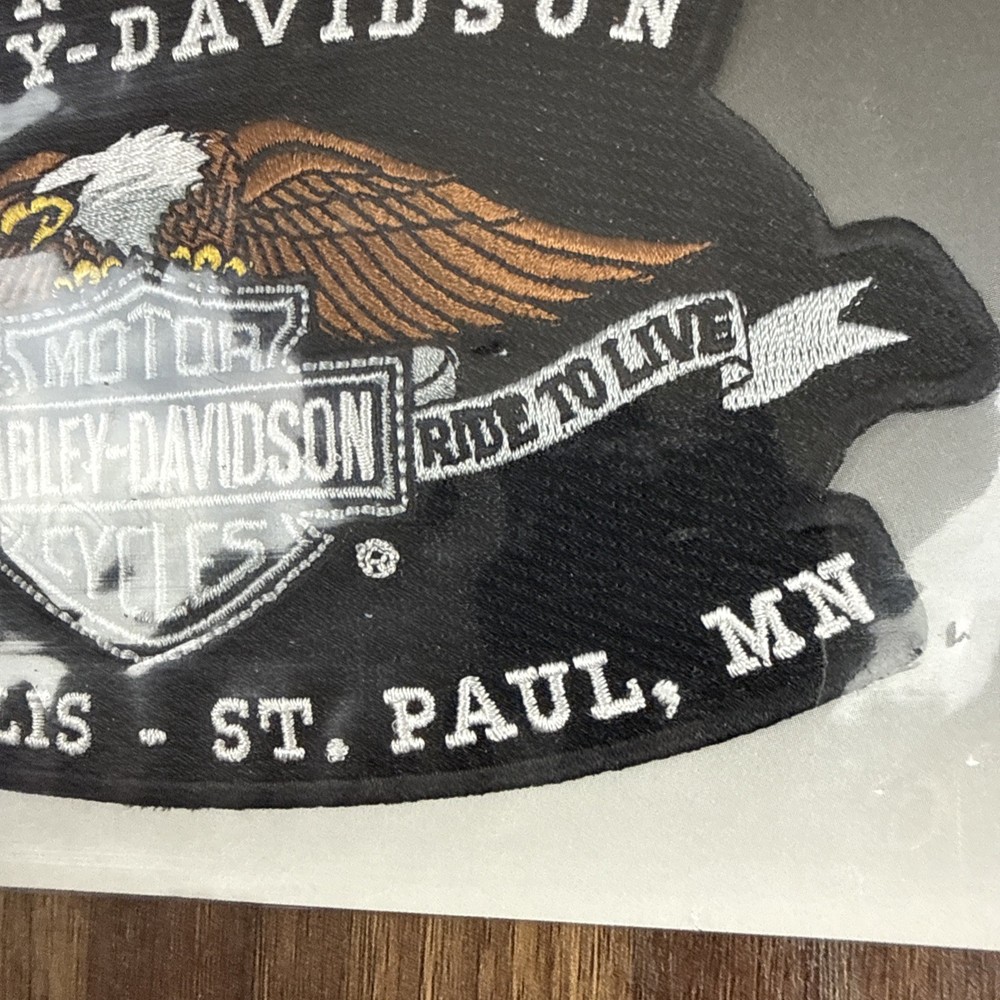 NEW SEALED 7" Harley Davidson Bar & Shield Patch Emblem Twin Cities MN