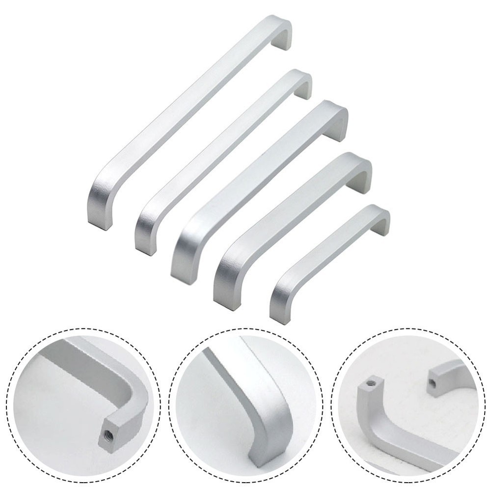 Straight Handle Pull Knob for Kitchen Cabinet Cupboard Space Aluminum 96mm