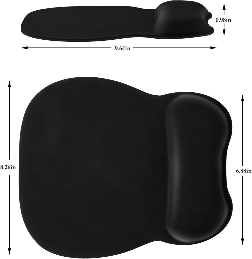 Ergonomic Mouse Pad & Memory Foam Wrist Rest Support Non Slip for Office use