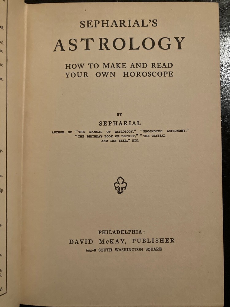 Vintage Sepharial's Astrology Book