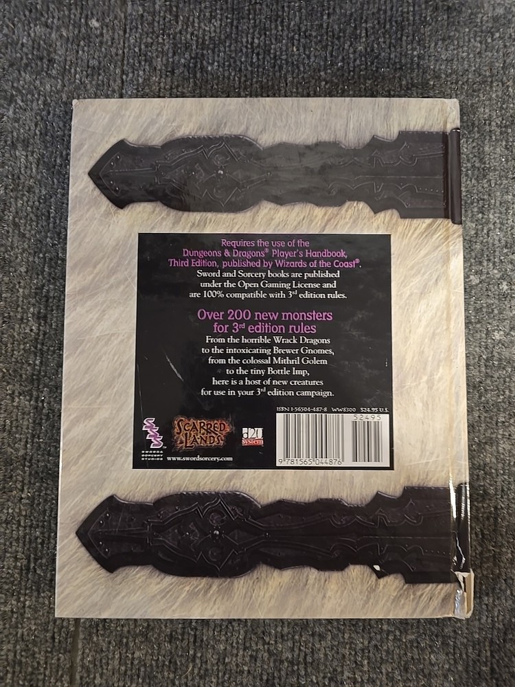 2000 D20 Sword Sorcery Creature Collection Core Rule Book WW8300