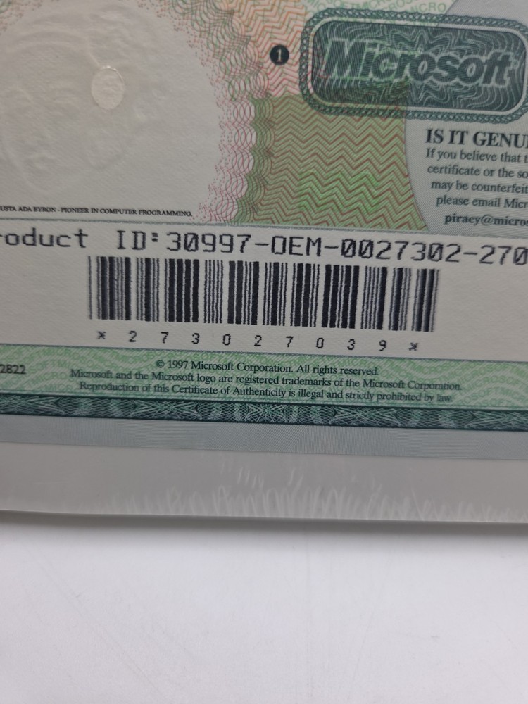 Microsoft MS-DOS Operating System Plus Enhanced Tools 3 disks & COA New Sealed!