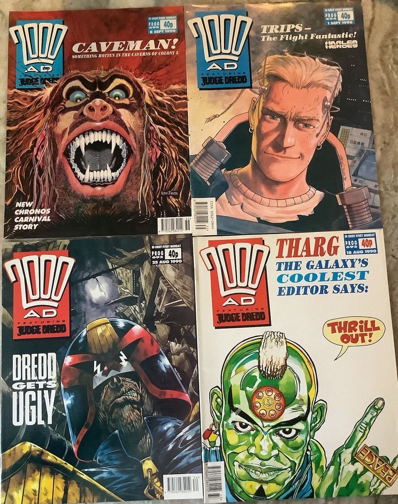 2000 A.D. Featuring Judge UK Program 692-695 Comic Magazines 1990