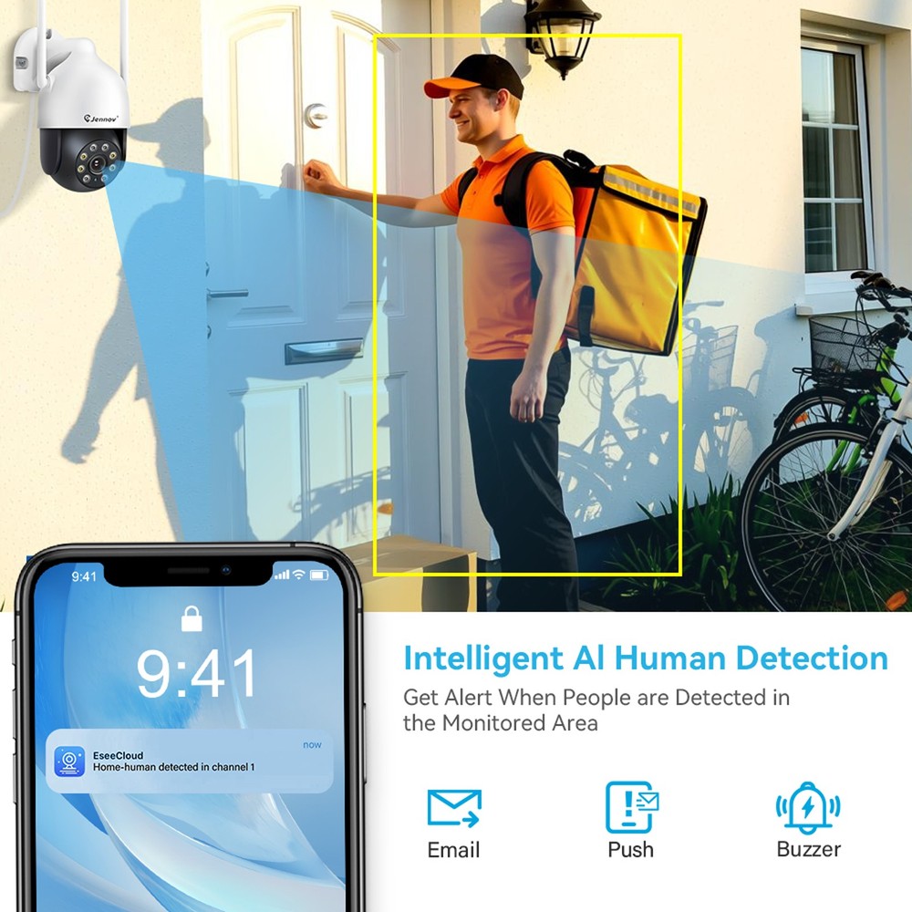 5MP WIFI Surveillance NVR Wireless Security Camera System Outdoor Wired Camera