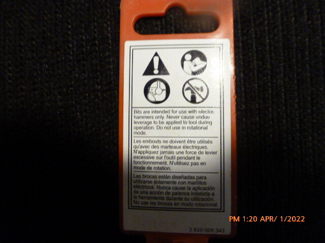 Chisel Bit, Flat, 1in BOSCH HS1935