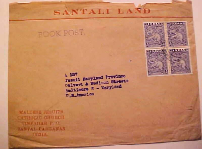 INDIA LOCAL POST SANTALILAND CIRCA 1950
