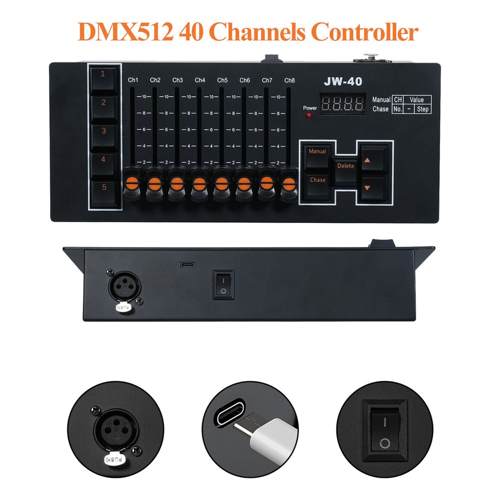 DMX 512 Controller 40 Or 192 Channel DMX Console Stage Light Console For Disco