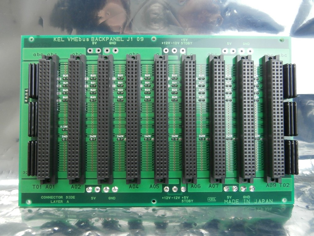 KEL VMEbus BACKPANEL J1 09 Backplane PCB Board Used Working