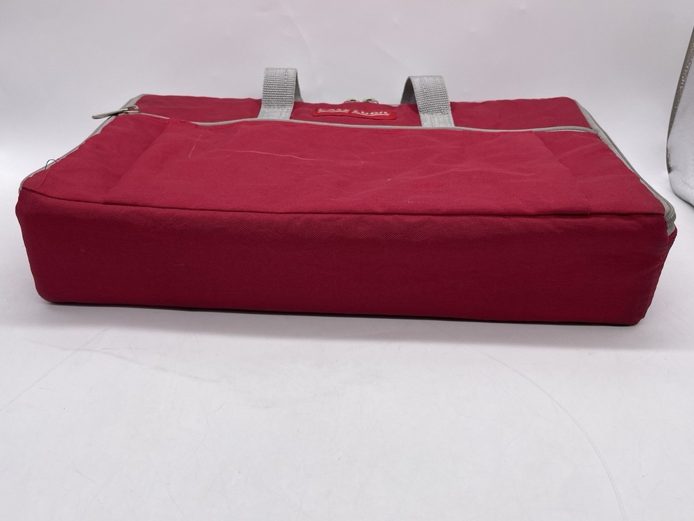 Case Red Logic 30 Cassette Tape Carrying Case Padded Storage w/ Handle