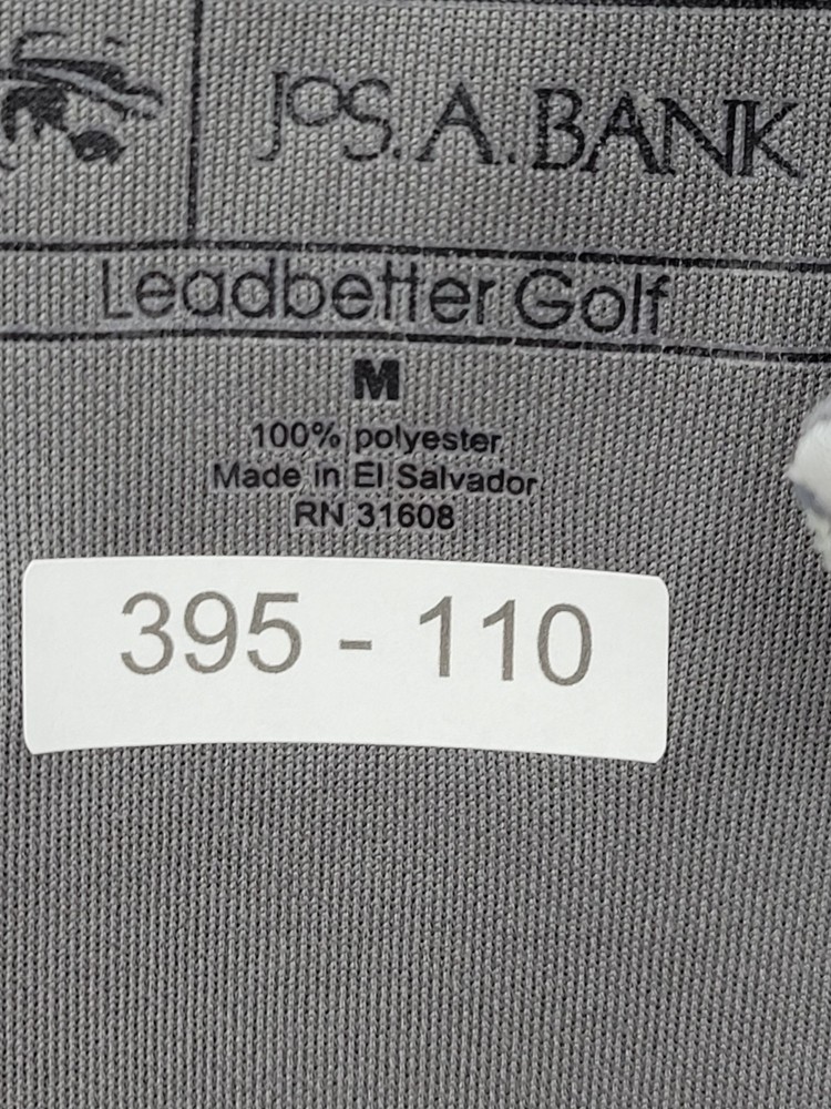 Jos A Bank Pullover Activewear Jacket Mens Medium Gray Leadbetter Golf