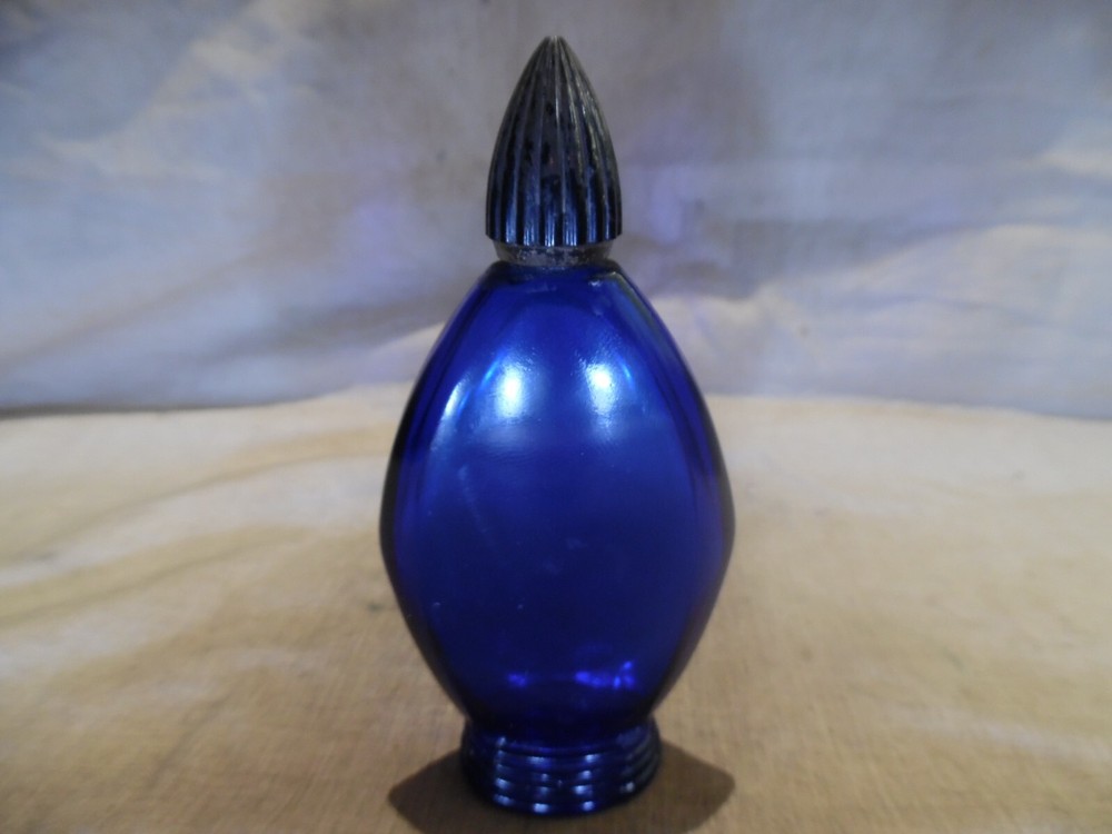 Bourjois Perfume Bottle Cobalt Blue Glass