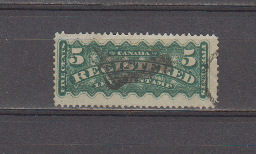CANADA 1875/88  - USED - SCOTT # F2  REGISTRATION