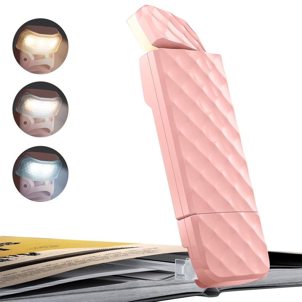 Clip-On LED Bookmark Reading Light Book Light with Timer USB Rechargeable,Fold