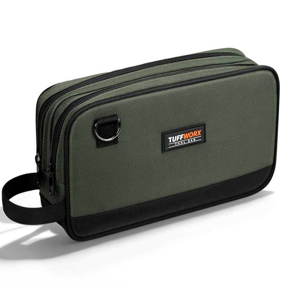 Tool Bag, Dual Compartment Storage Pouch (Gray)