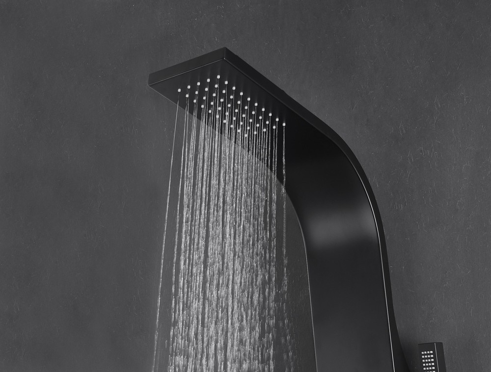 Anzzi SP-AZ078 Aura Thermostatic Shower Panel - Silver