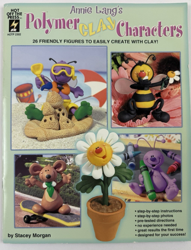 Annie Lang's Polymer Clay Characters Step-by-Step Instructions & Photos Book!