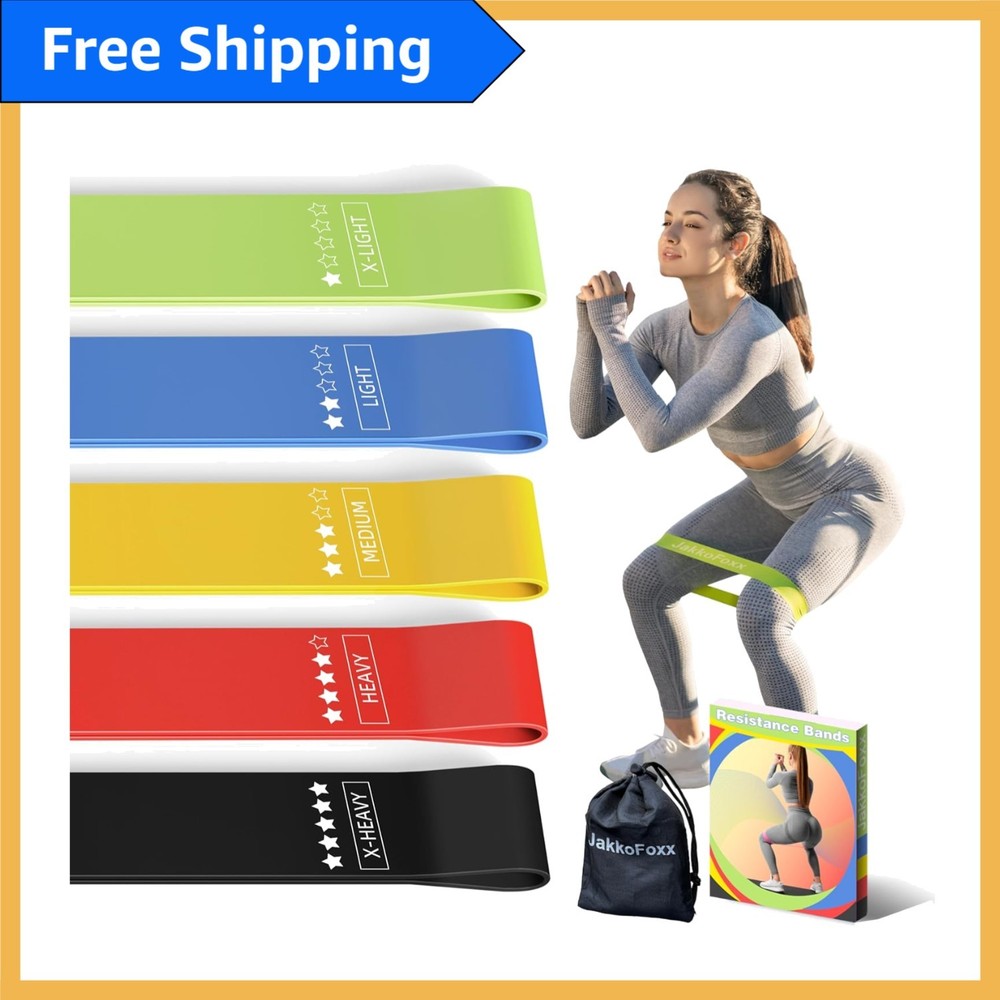 Color-Coded Resistance Bands Set for Versatile Training - Carry & Guide Included