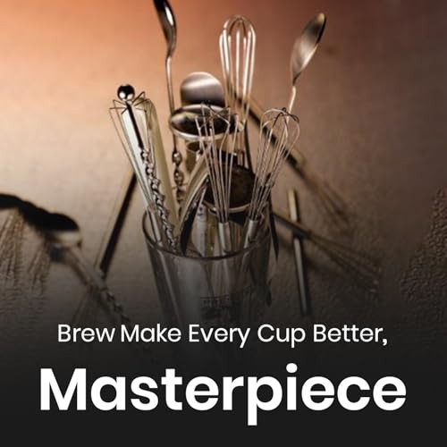 10.25" Long-Handle Silver Espresso Whisk - Triangular Flat Bottom Whisk