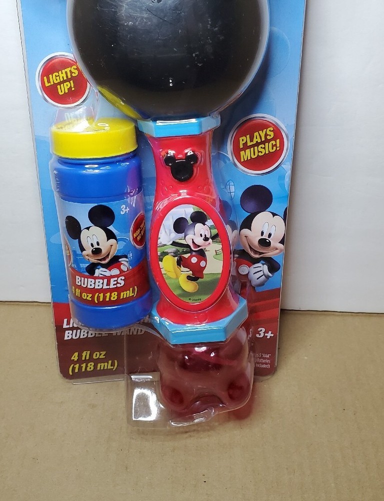 Disney Mickey Mouse Light and Sound Musical Bubble Wand Includes bubble Solution