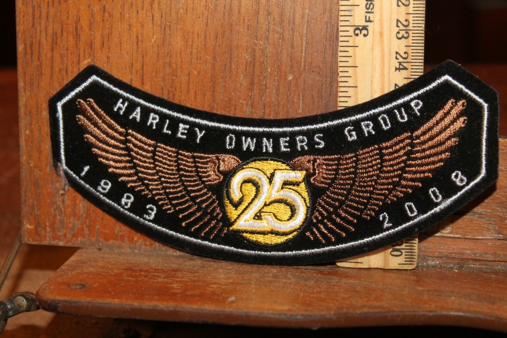HOG Harley Davidson Owners Group 25 Embroidered Year Patch 1993-2008