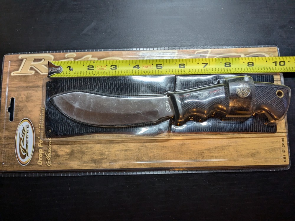 Rite Edge Drop Point Skinner 9.5” Rubber Handle Knife W/Sheath