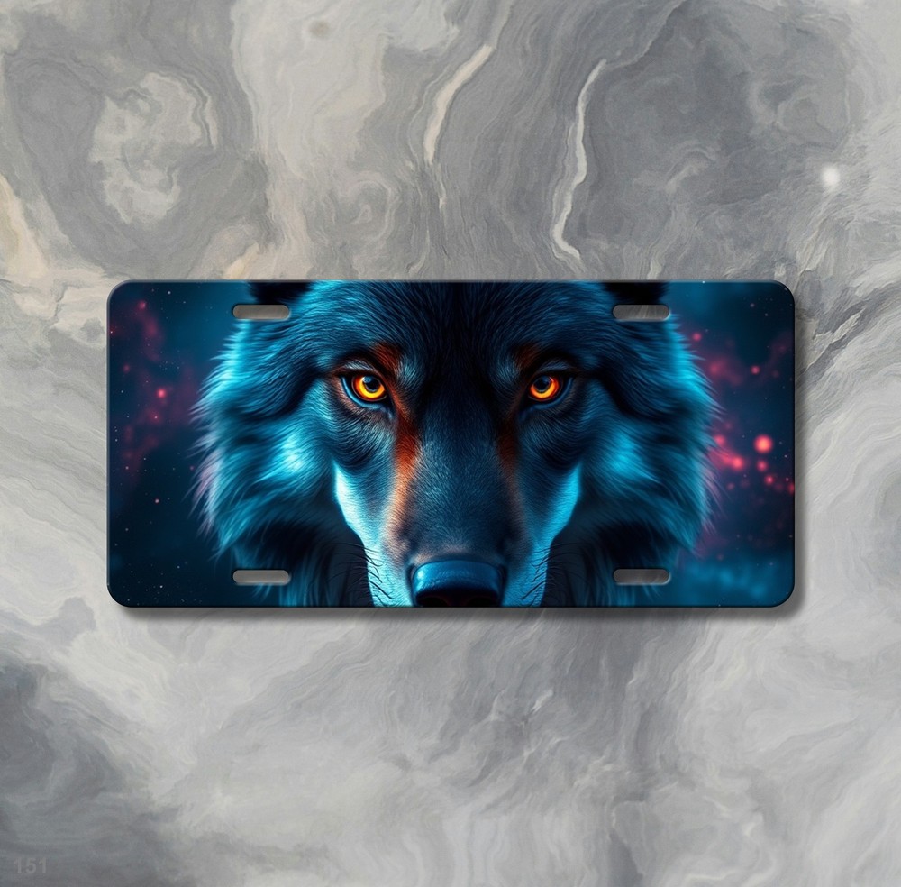 Unique Wolf License Plate Custom Auto Tag Birthday Gift