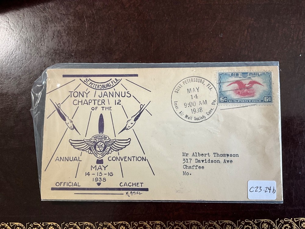 FDC  C23-24b Tony Jannus Chapter