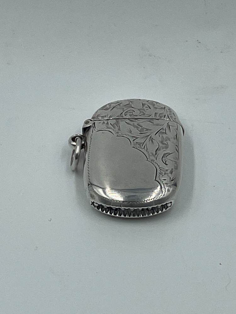 Antique Sterling Match Safe Vesta Case