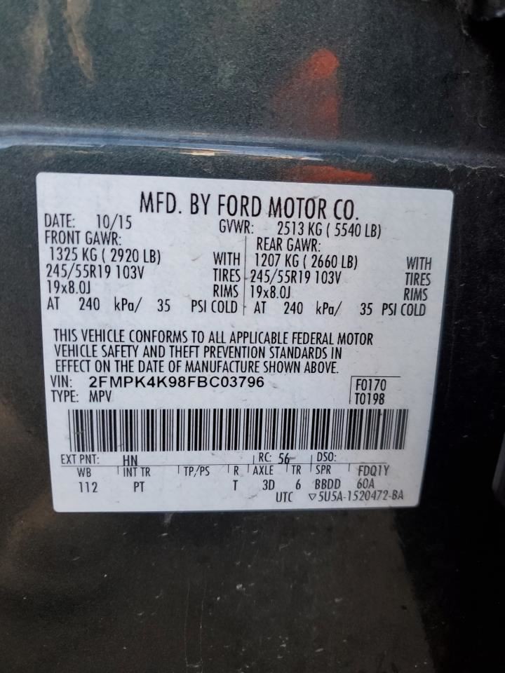 CONTROL PANEL OEM 2015 FORD EDGE 1YR WRNTY