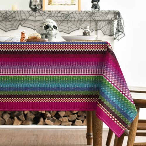 Mexico Tablecloth 60x120 Inch Rectangular, 60" x 120" (Rectangular) Pink