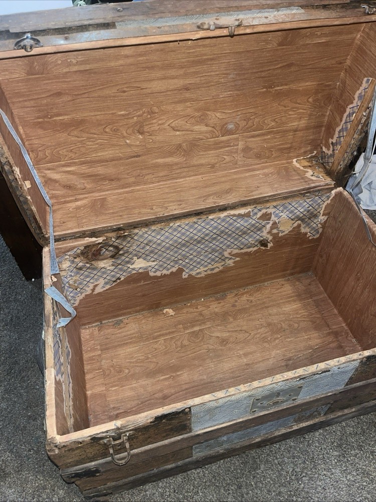 Antique Wooden Trunk