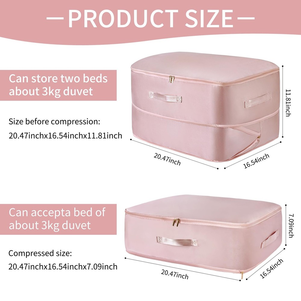 Ultra Space Saving Compression Organizer,Blanket Storage Bags for Comforters,...
