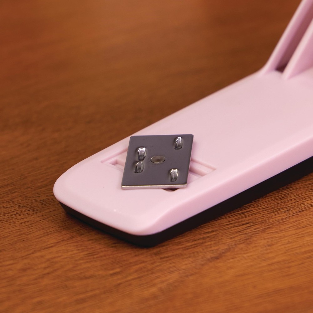 20 Sheet Capacity Desktop Stapler Blush Pink Modern Design Tacking Pinning with
