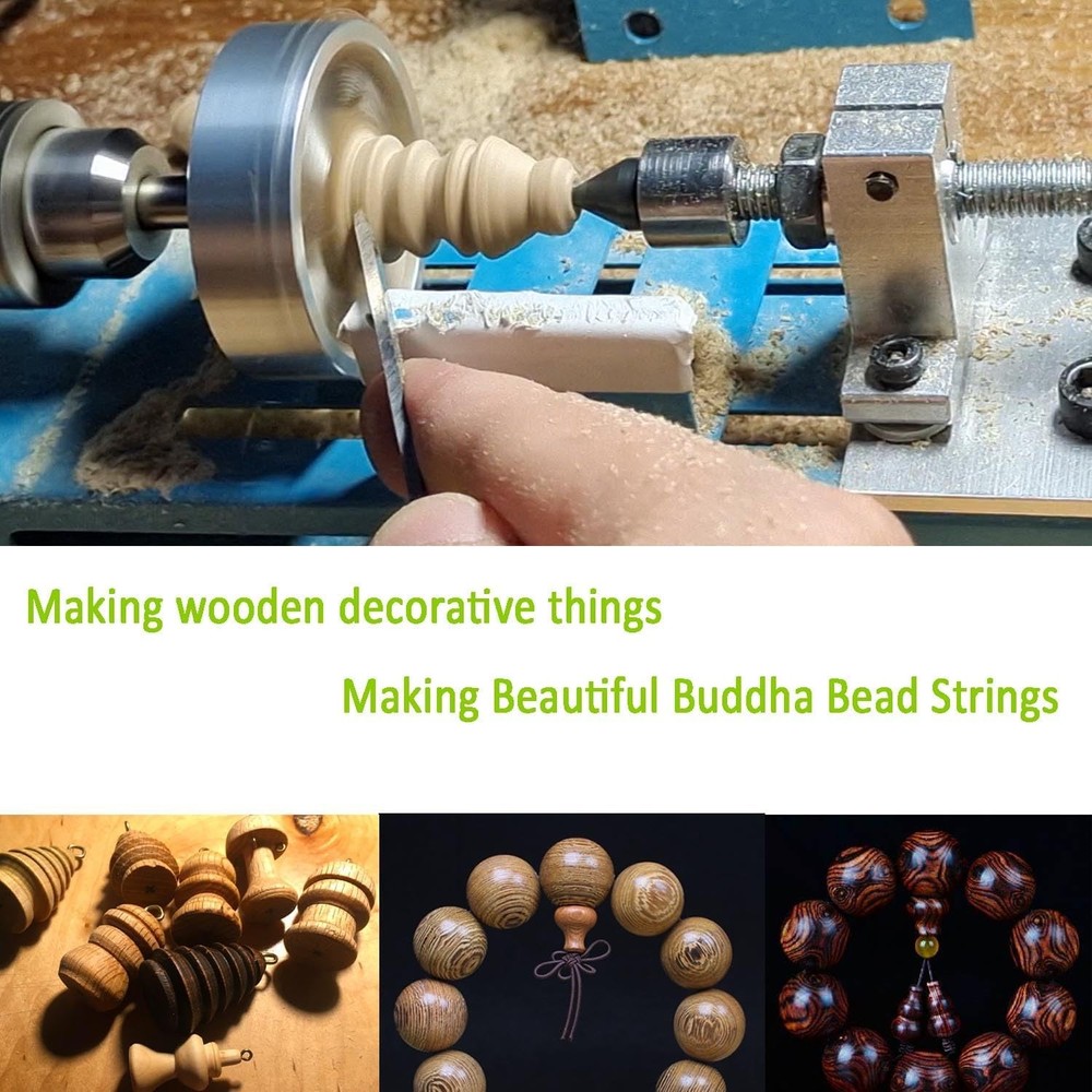 Mini Wood Lathe Machine Multi-Purpose Upgraded And Lengthened Processing