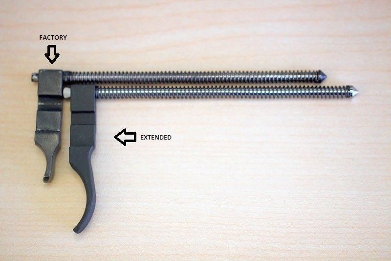 **JWH Custom Ruger 10/22 Upgrade Parkerized Skeletonized Extd Charging Handle**