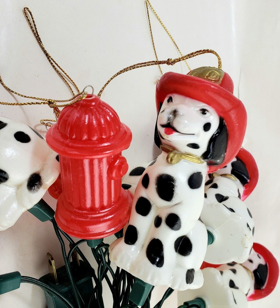 Dalmation Dog and Fire Hydrant Novelty String Light Set-Kurt Adler-Firefighter