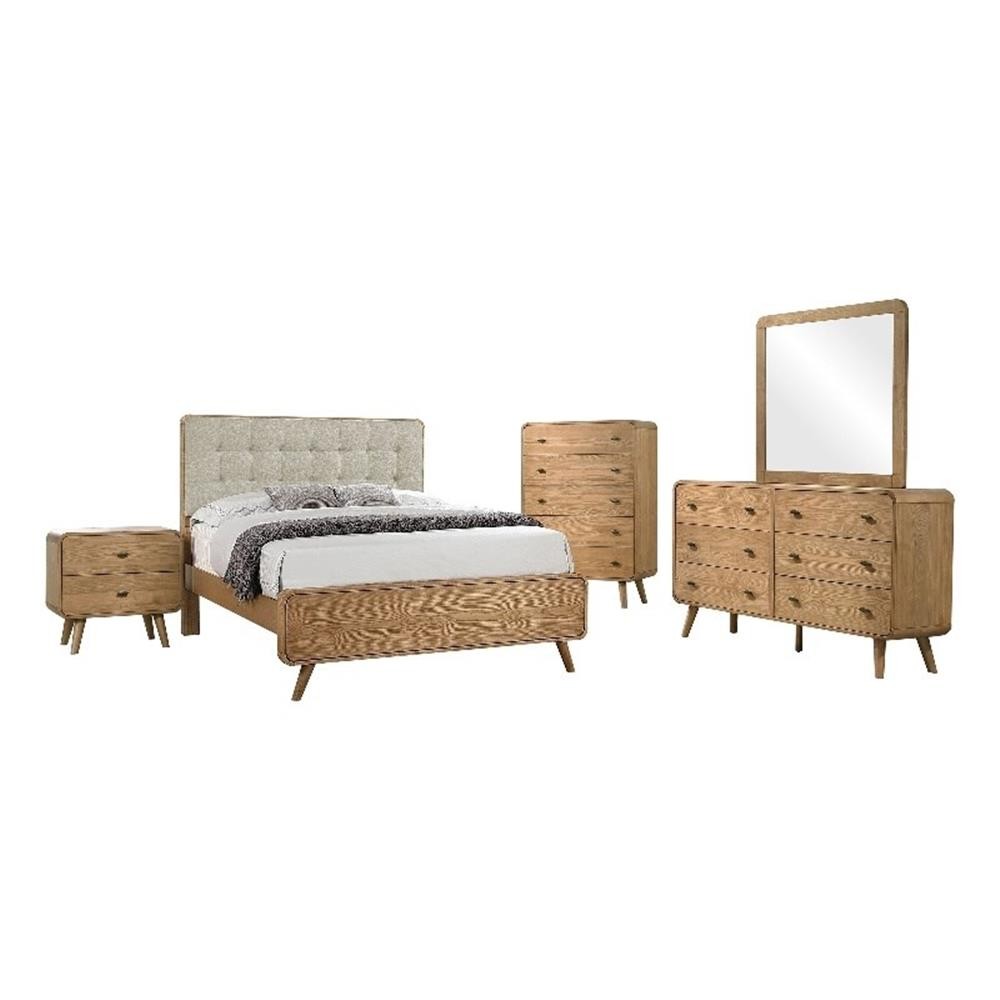 Robyn 5-piece Eastern King Bedroom Set Light Ash