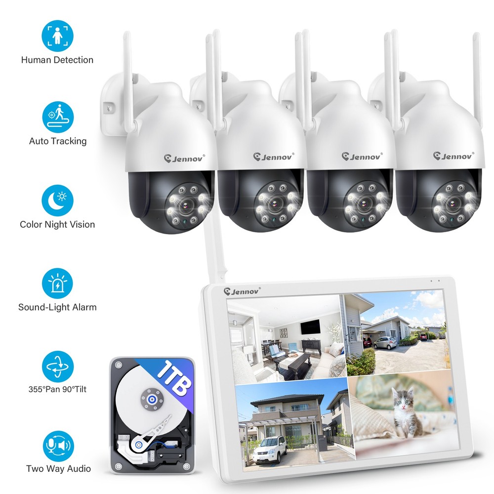 Wireless Surveillance Camera System Night Vision Plug-in Camera 10CH 5MP Record