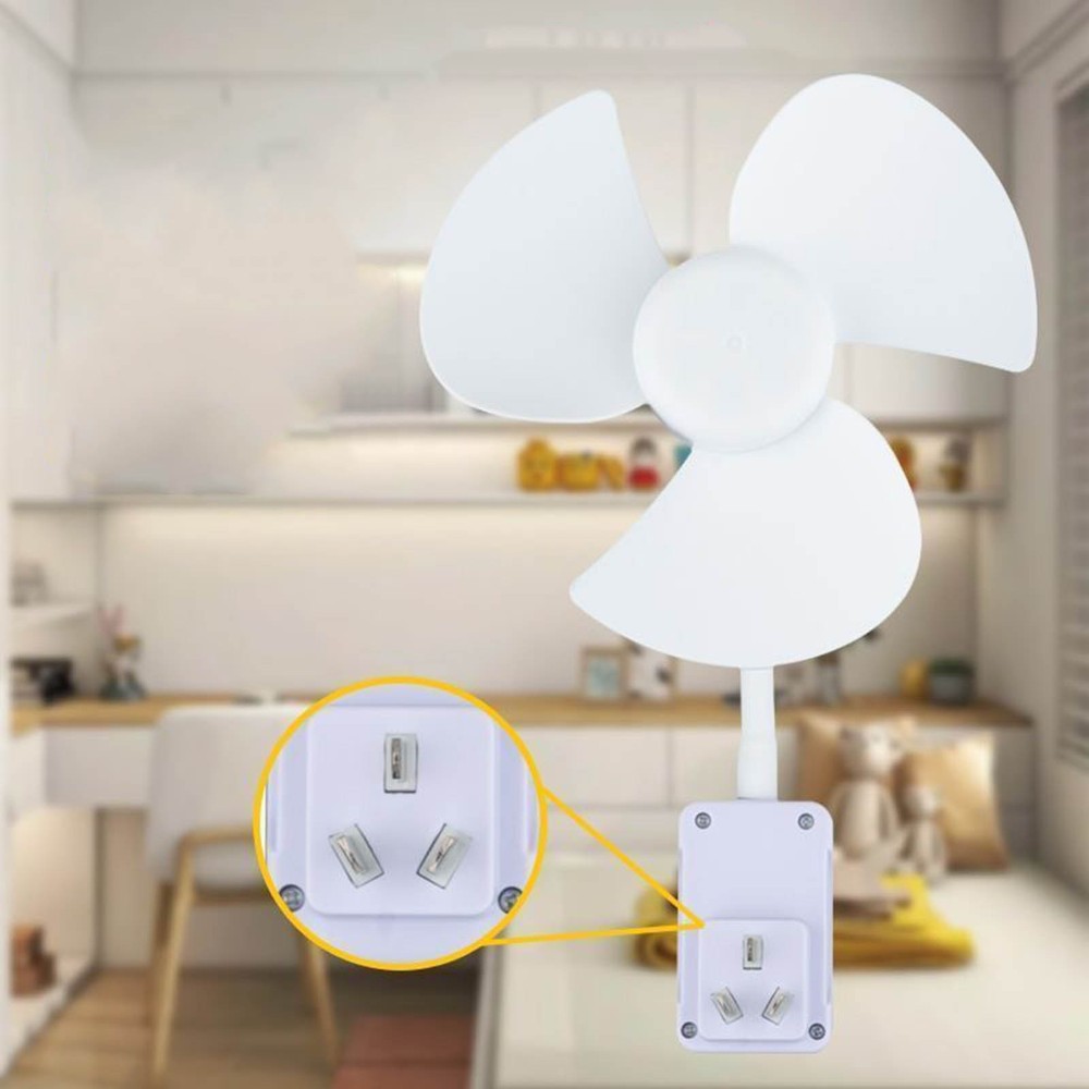 2026 Three In Socket Fan Dormitory Kitchen Silent Household Socket Fan