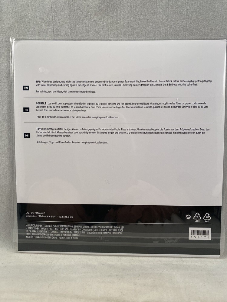 INTO THE CLOUDS Embossing Folder Stampin Up Sky A23