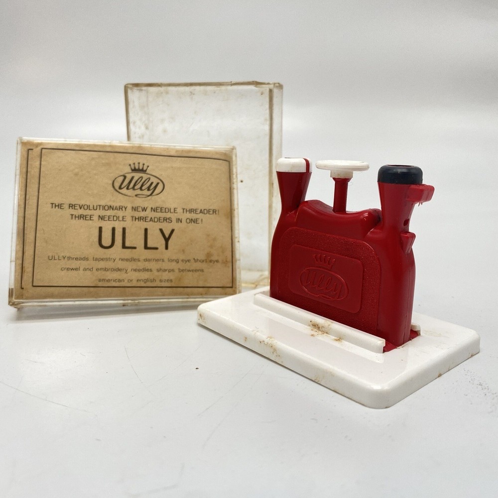 Vintage Sewing Tool : ULLY Three-in-One Needle Threader,  West Germany