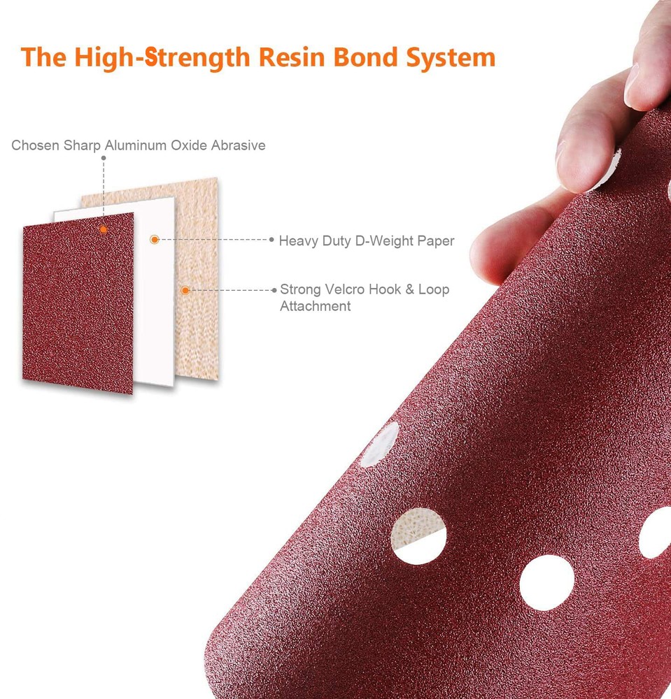 9 inch Sanding Disc Drywall Sander Paper Hook Loop 10-Hole 120 Grit