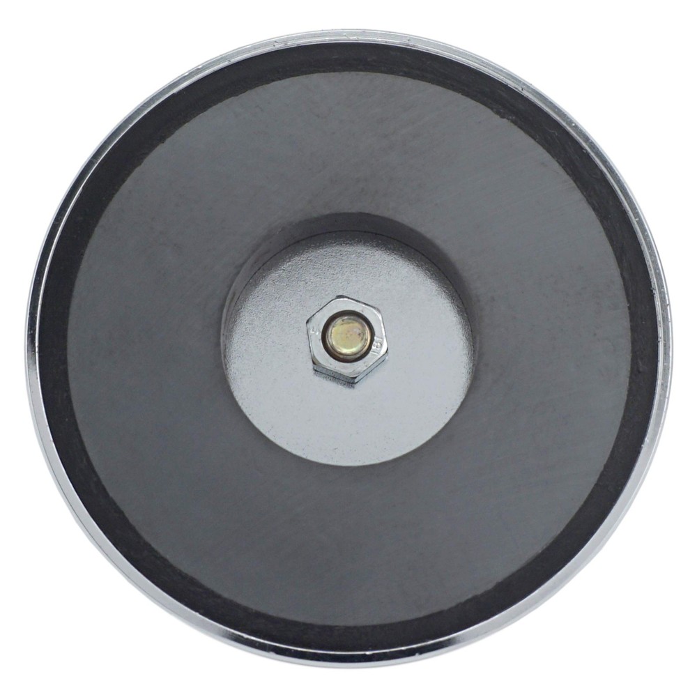 Master Magnetics Ceramic Round Base Magnet with Knob Pack - Heavy-Duty Silver