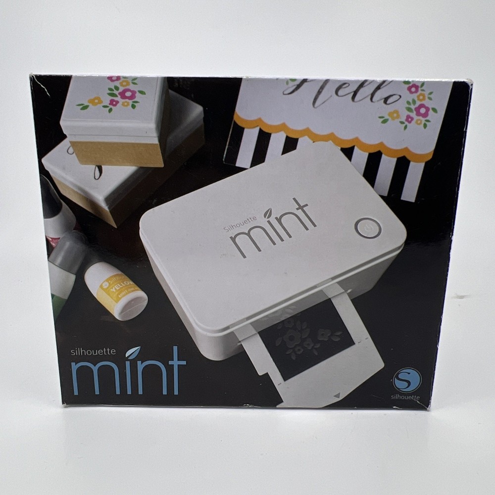 Silhouette Mint Custom Stamp Maker w Stamp Kits